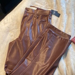 Curve love vegan leather pants- new